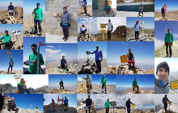 کوهنورد خارگی به 31 قله مرتفع کشور صعود کرد کوهنورد خارگی به 31 قله مرتفع کشور صعود کرد