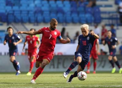 جام ملت های آسیا، تساوی بحرین و تایلند در انتها نیمه اول