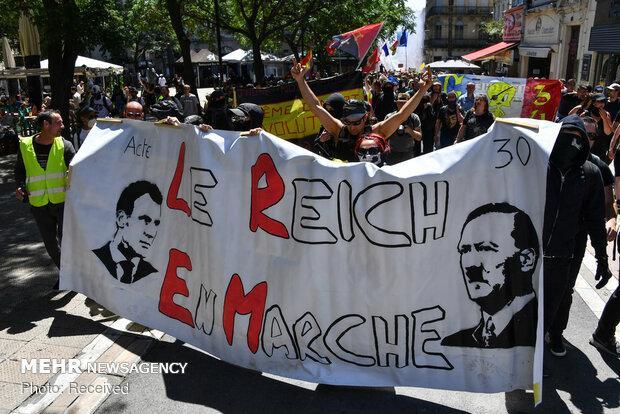 شروع سی و دومین هفته اعتراضات جلیقه زردها در فرانسه