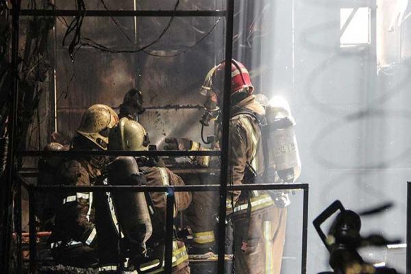 آتش سوزی در هتل آپادانای تهران