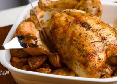 طرز تهیه مرغ بریان در فر
