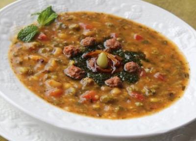 طرز تهیه آش غوره با لپه و بدون گوشت، مرحله به مرحله