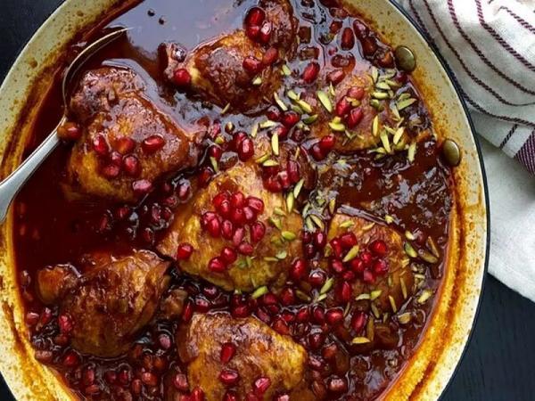 طرز تهیه مرغ با سس انار