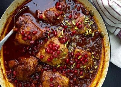 طرز تهیه مرغ با سس انار